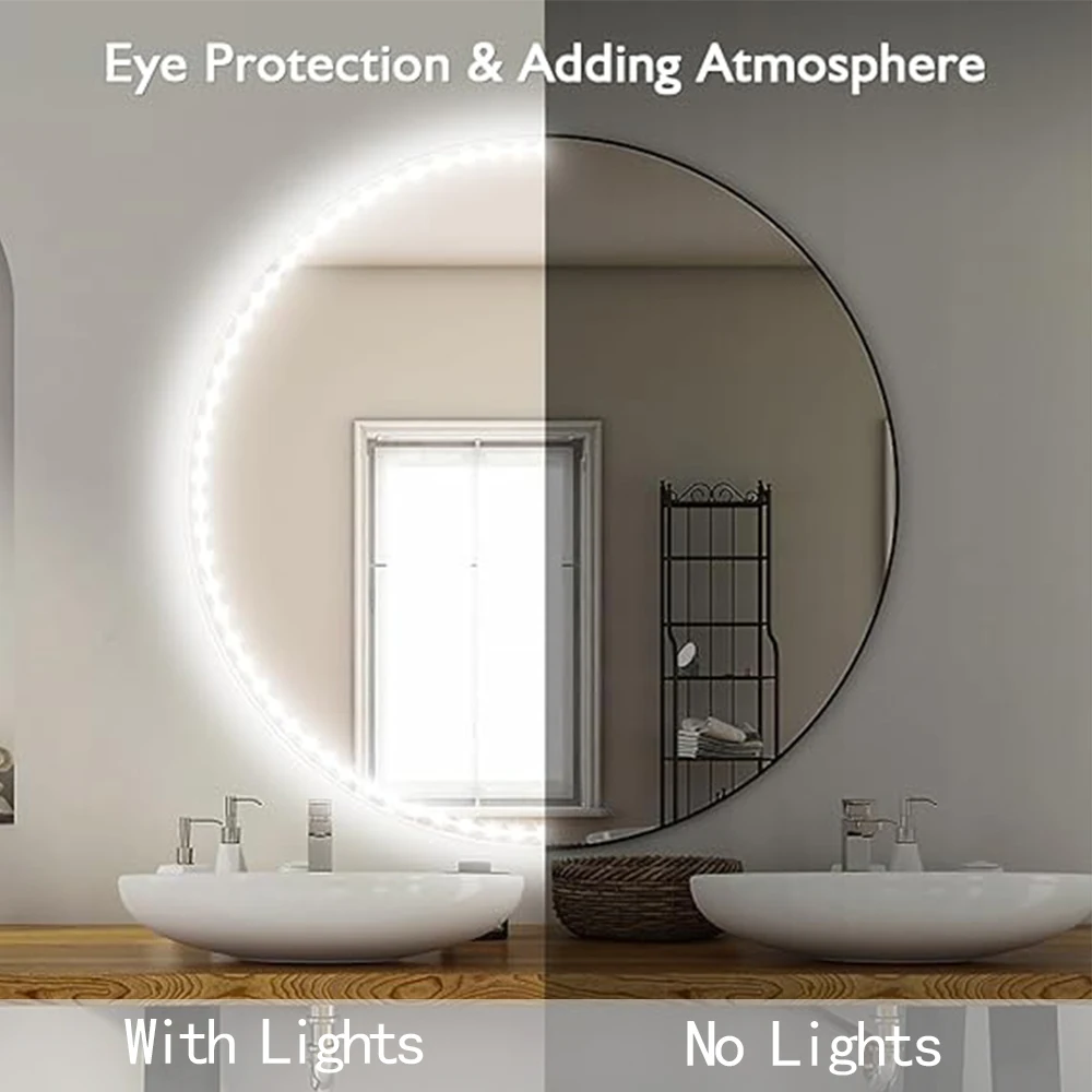 Led Vanity Mirror Lights Kit Dimmable Makeup Light Bathroom Mirror Lights USB LED Strip Dressing Table Make Up Lamp 5M mirror lights makeup lamp makeup mirror lights vanity light