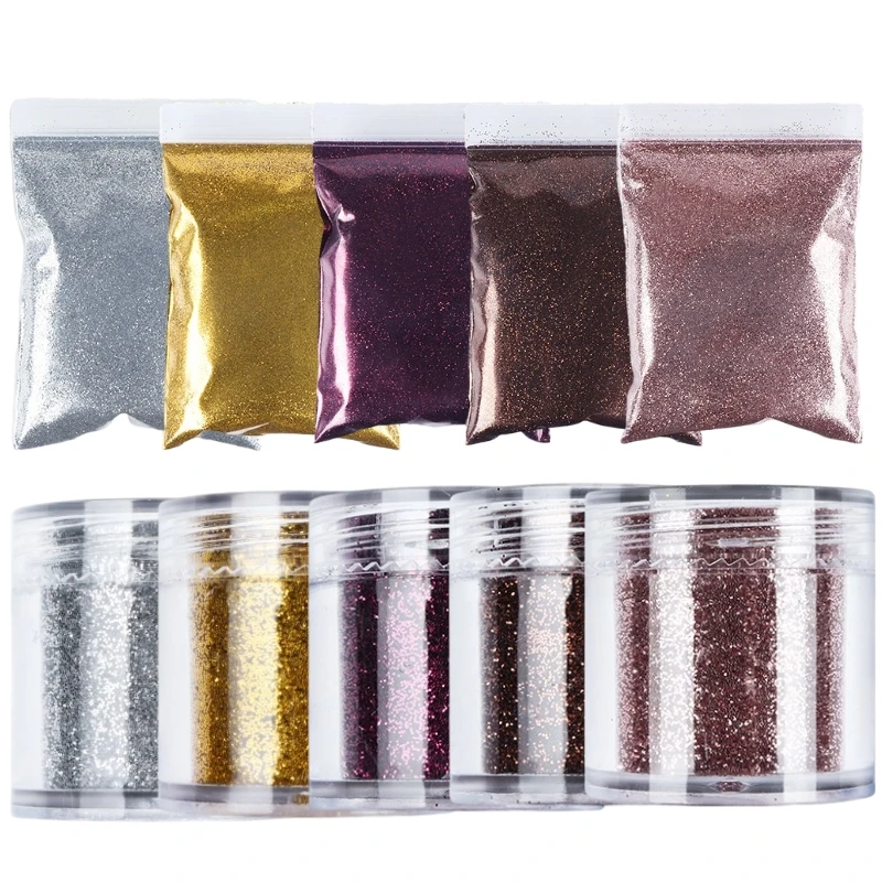 

10Pcs/Set Gold Silver Glitter for Nail Powder Manicure Accessories DIY Crafts Decoration Charms Nail Supplies Professional 0.2mm