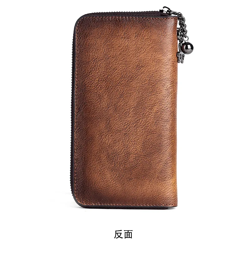 3D Floral Echtes Leder Geldbörse Frau Große Lange Echtleder Clutch Modische Damen Rindsleder Geldbörsen – Detail 14