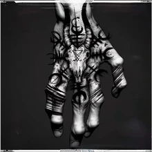 

2022 Dark Sheep Skull Totem Temporary Tattoo Stickers Men and Women Waterproof Back Hand Personality Cool Body Art Fake Tattoos