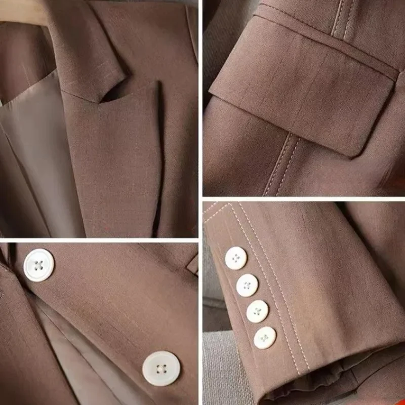 Luxury Office Commute Business Elegant Tops Spring Autumn New Casual Long Sleeve Suit Jacket Women's Blazer 2023 Korean Fashion