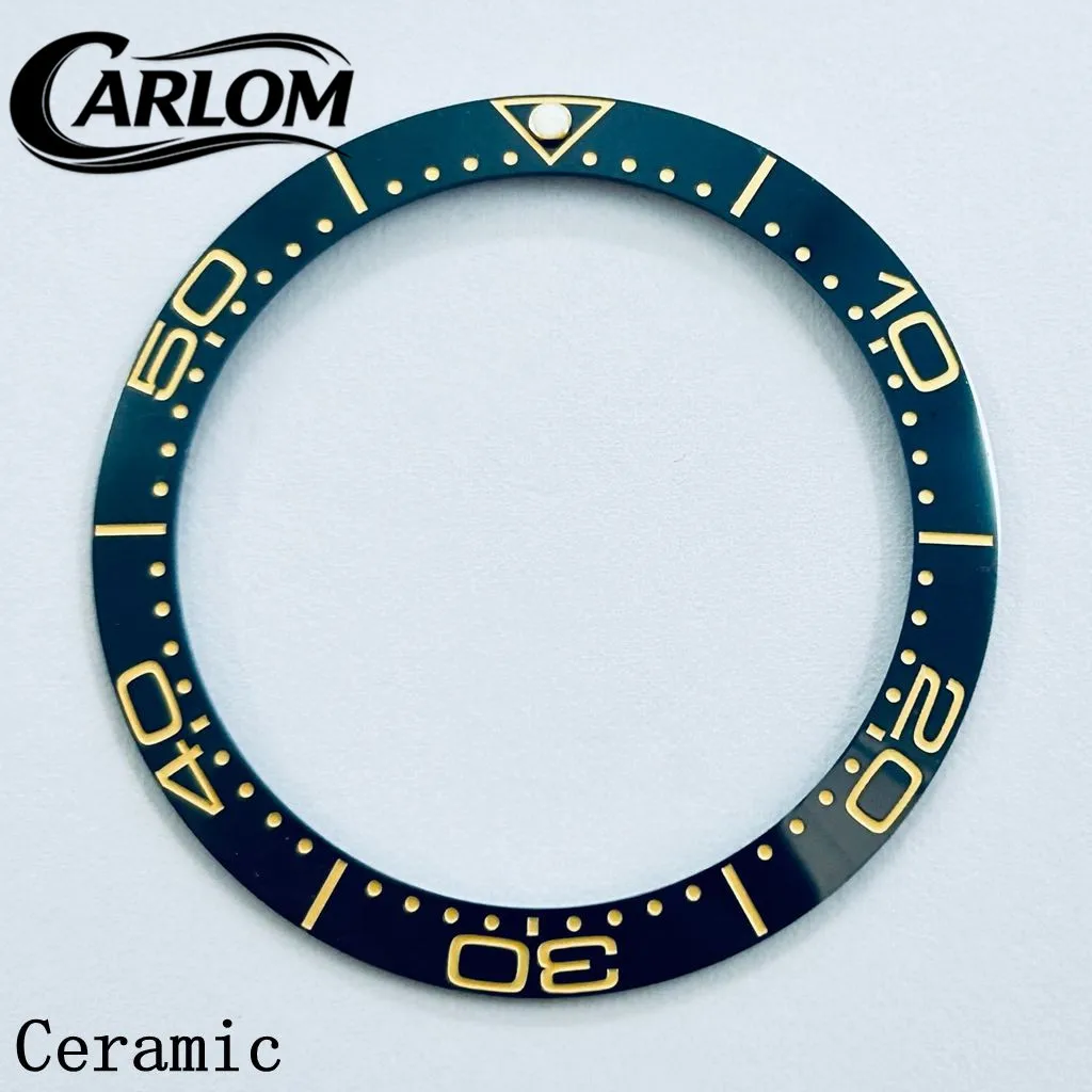Black Blue Green Gray Ceramic Aluminium Sloping Bezel Insert