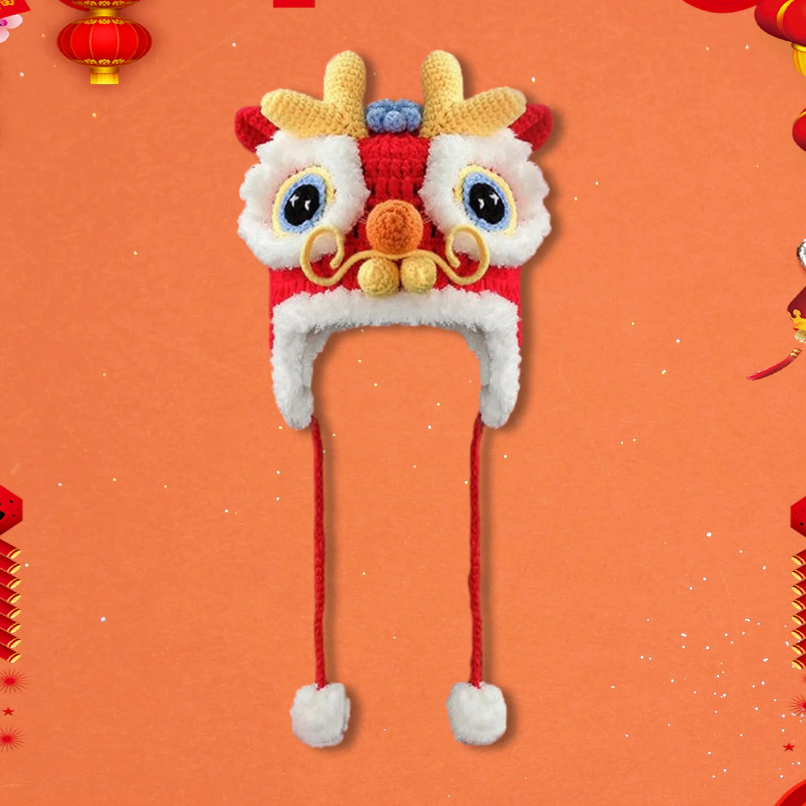 Chinese Dragon Hat Comfortable Costume Decoration Headdress Animal Hat for New Year Birthday Fancy Dress Performance Halloween baseball cap