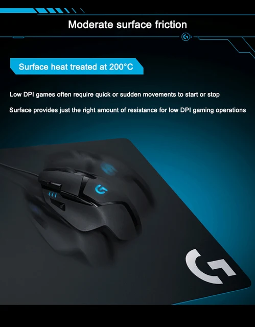 Logitech-Tapis de souris gaming G240/Gfts, grande taille, haute précision,  Bergame, adapté pour PC et Mac, 340mm x 280mm - AliExpress