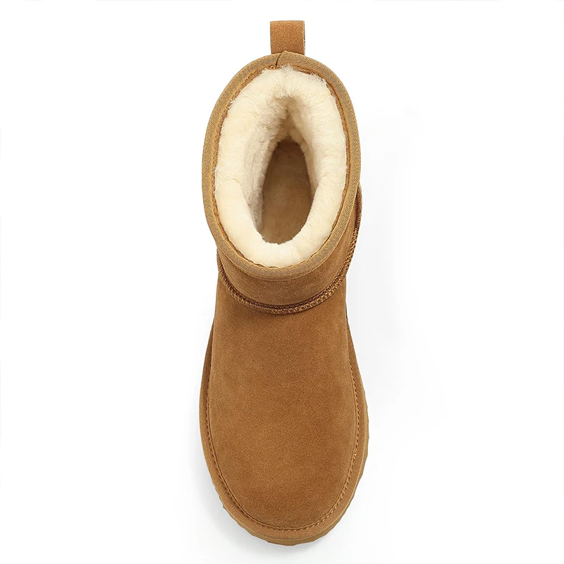 Women Suede Snow Boots Winter Warm Fuzzy Boots