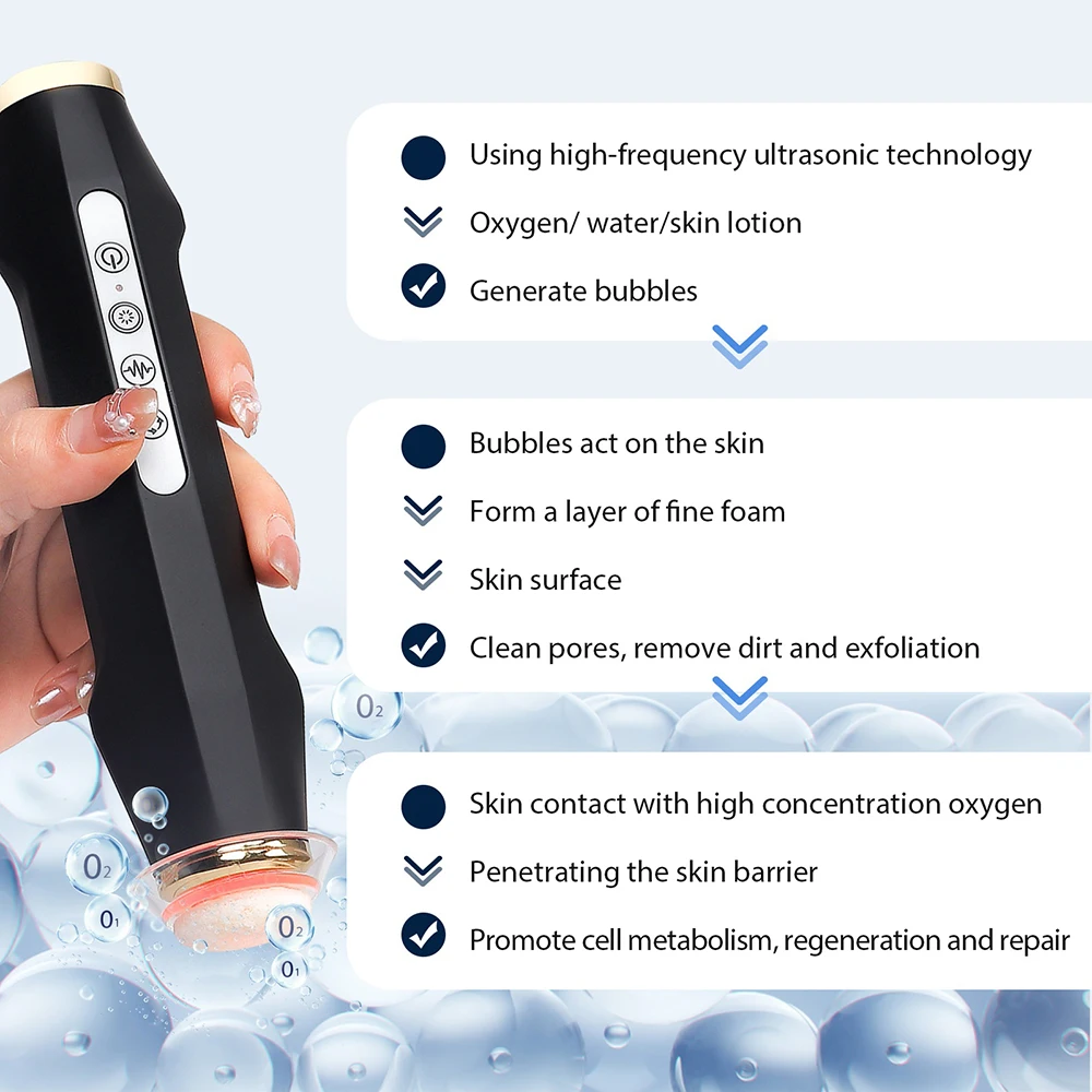 Oxygen Bubble Pen 7 Color Facial CO2 Oxygen Bubble Machine Can Be Matched Serum Gel Facial Skin Care Device Facial SPA CO2 2