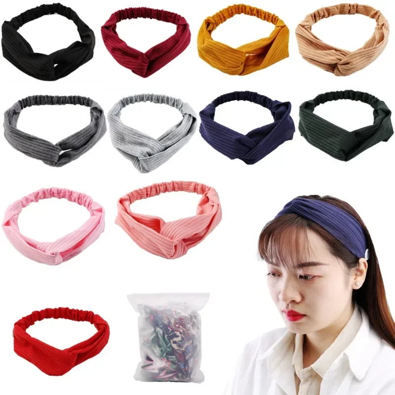 

Multicolor Knitted Headband Face Wash Cross Headband Knitted INS Autumn/Winter Knitted Knot Headband