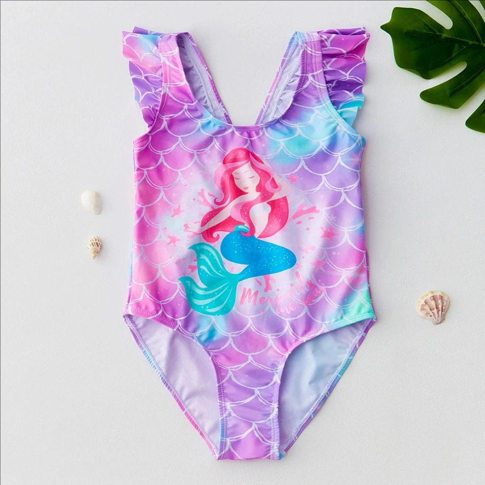 Unicorn Girls Swimsuit One-Piece Summer Backless Bathing Suit One-Piece Swimsuit with Mermaid Tails Cute Unicorn Children Bikini