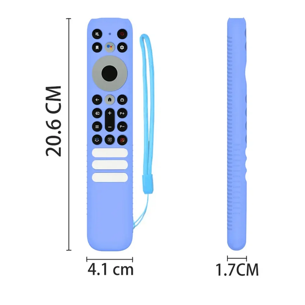 Remote Protective Case Cover Silicone Protective Controller Sleeve Skin With Lanyard  Compatible For TCL RC902V FMR1 RC images - 6