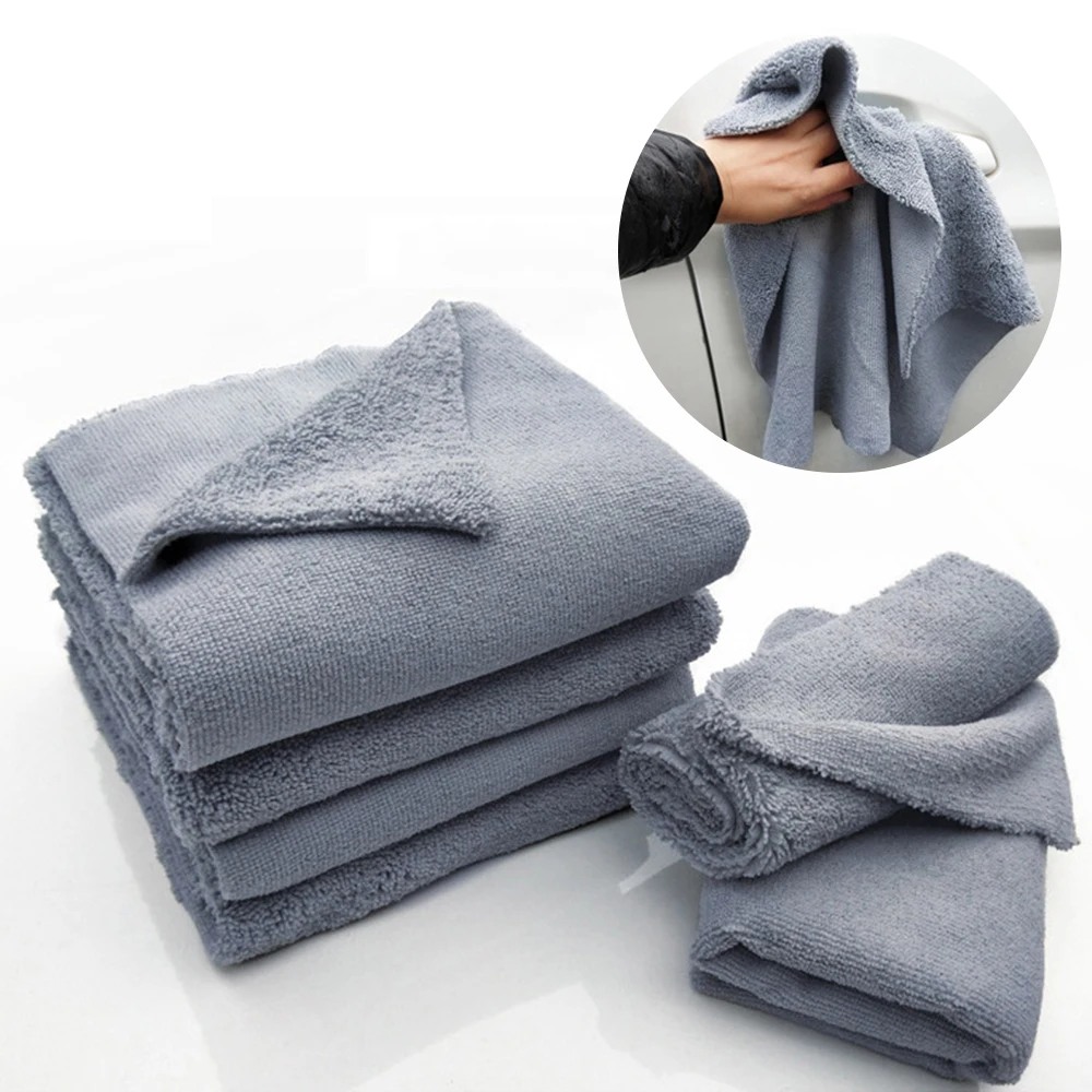 

5Pcs Microfiber Household Car Towel Gentle Care Cutting Edge Washing Absorption High Low Brush Cleaning Artifacts Cloth Products