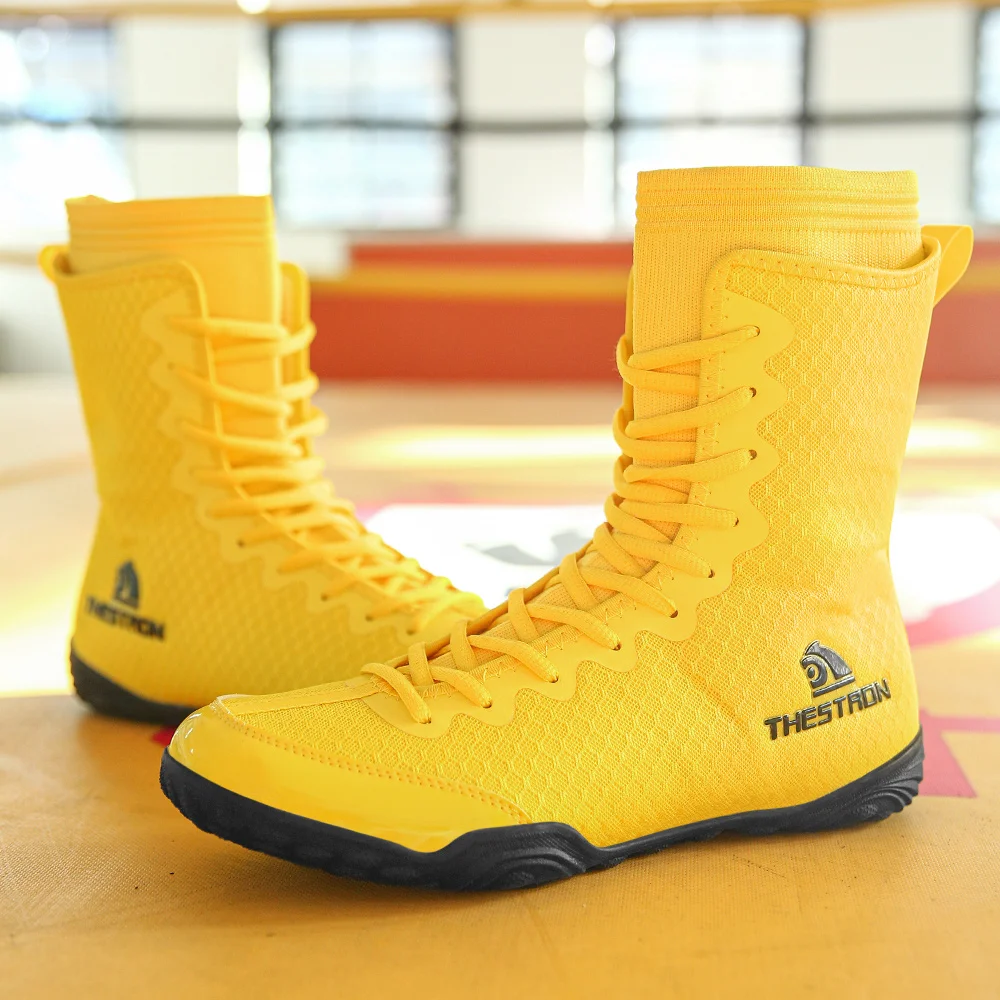 High Top Wrestling Shoes Men Big Size 39-48 Non Slip Boxing Sneakers Wrestling Training Shoes Comfortable Combat Sneaker
