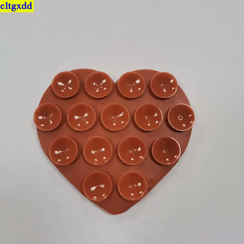 cltgxdd 1piece heart-shaped double-sided suction cup silicone phone holder with 15 suction cups, powerful selfie function - Image 17