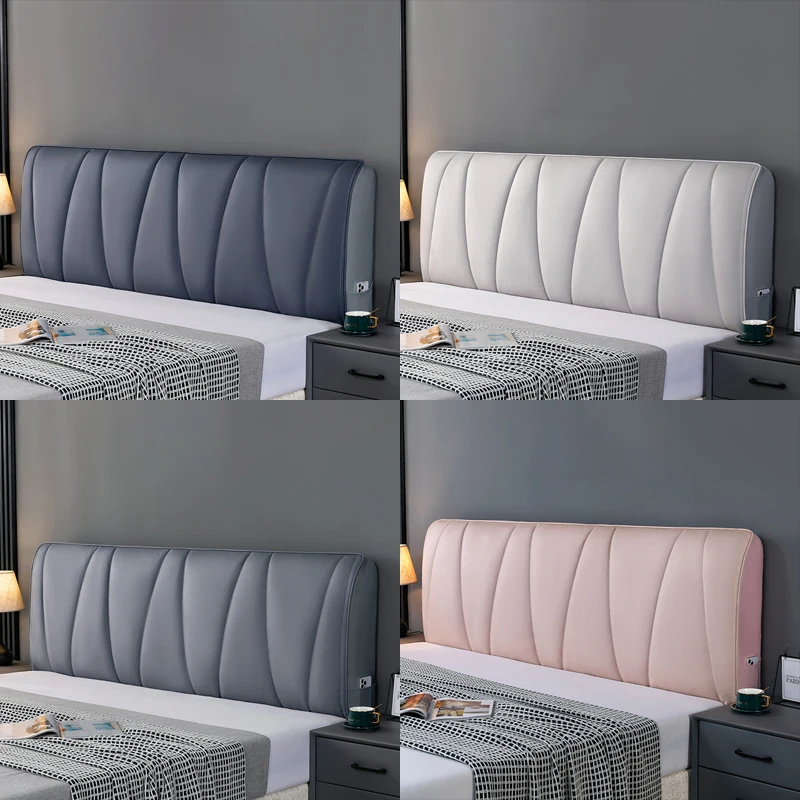 Wearproof Bed Headboard Cover Thicken Elastic All-inclusive Technology Fabric Bed Head Cover Anti-Dust Back Protector