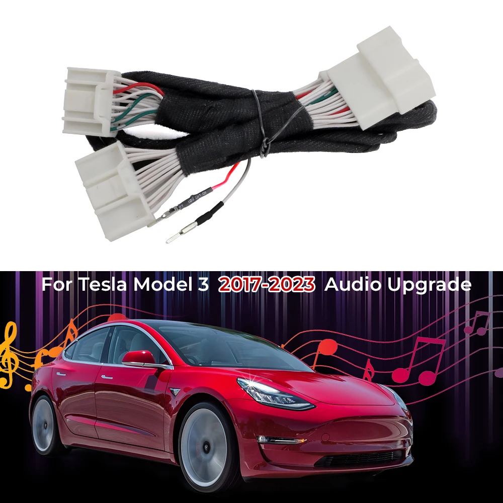 Auto Standaard Bereik Plus Sr + Audio Inactieve Activering Draad Harnas Hoorn Kabel Luidspreker Voor Tesla Model 3 2017-2020 2021 2022 2023