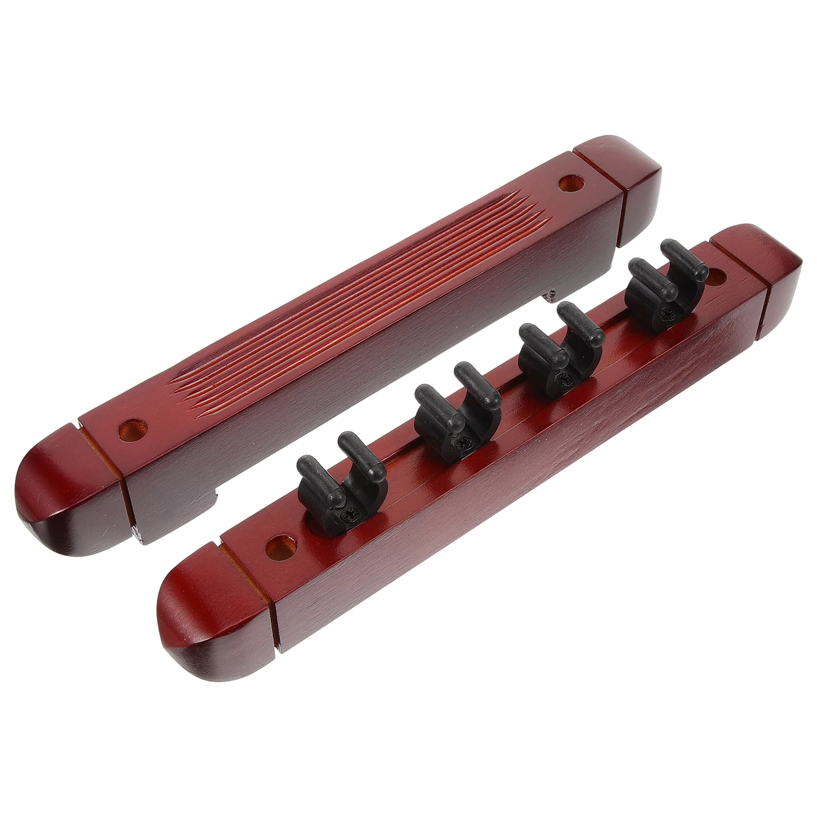 

1 Set of Wall Mount Cue Rack Multi-slot Cue Rack Wooden Pool Stick Rack Billiard Cue Holder