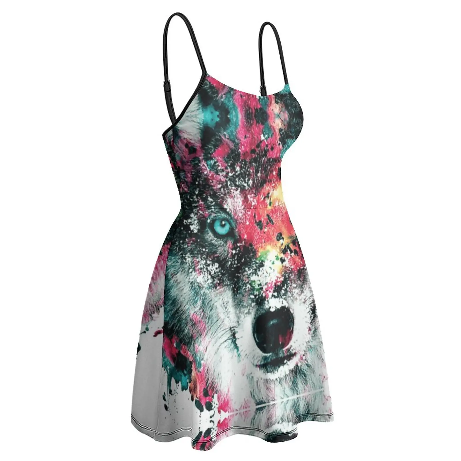 

Exotic Wolf II Women's Sling Dress Humor Graphic Cocktails Woman's Gown The Dress Casual Graphic