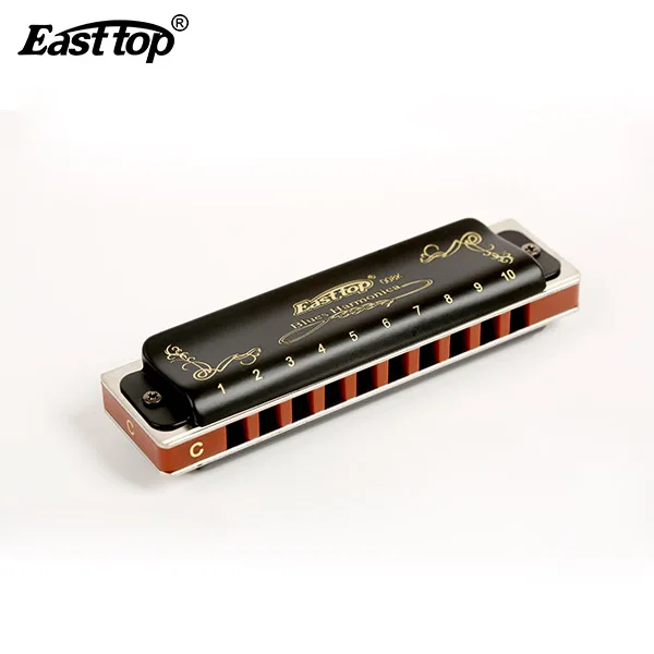 EASTTOP T008K key of A New blue color harmonica diatonic blues harp good harmonica