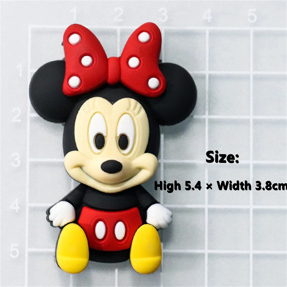 Original Cartoon PVC Shoe Buckle Charms DIY Mickey and Minnie Garden Shoes  Upper Decorations Accessories Croc Jibz Fit Kids Gift