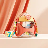 Dr.isla 1pc 330ml Kids Water Sippy Cup Creative Cartoon Baby Cups with Straws Leakproof Water Bottles Outdoor Childrens Cup 1