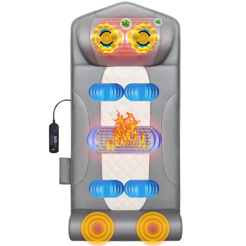 Electric Massage Mat Health Care Relax Body Cushion Neck Pillow Waist Leg Pain Relief Vibrating Heating Multifunctional Massager 6