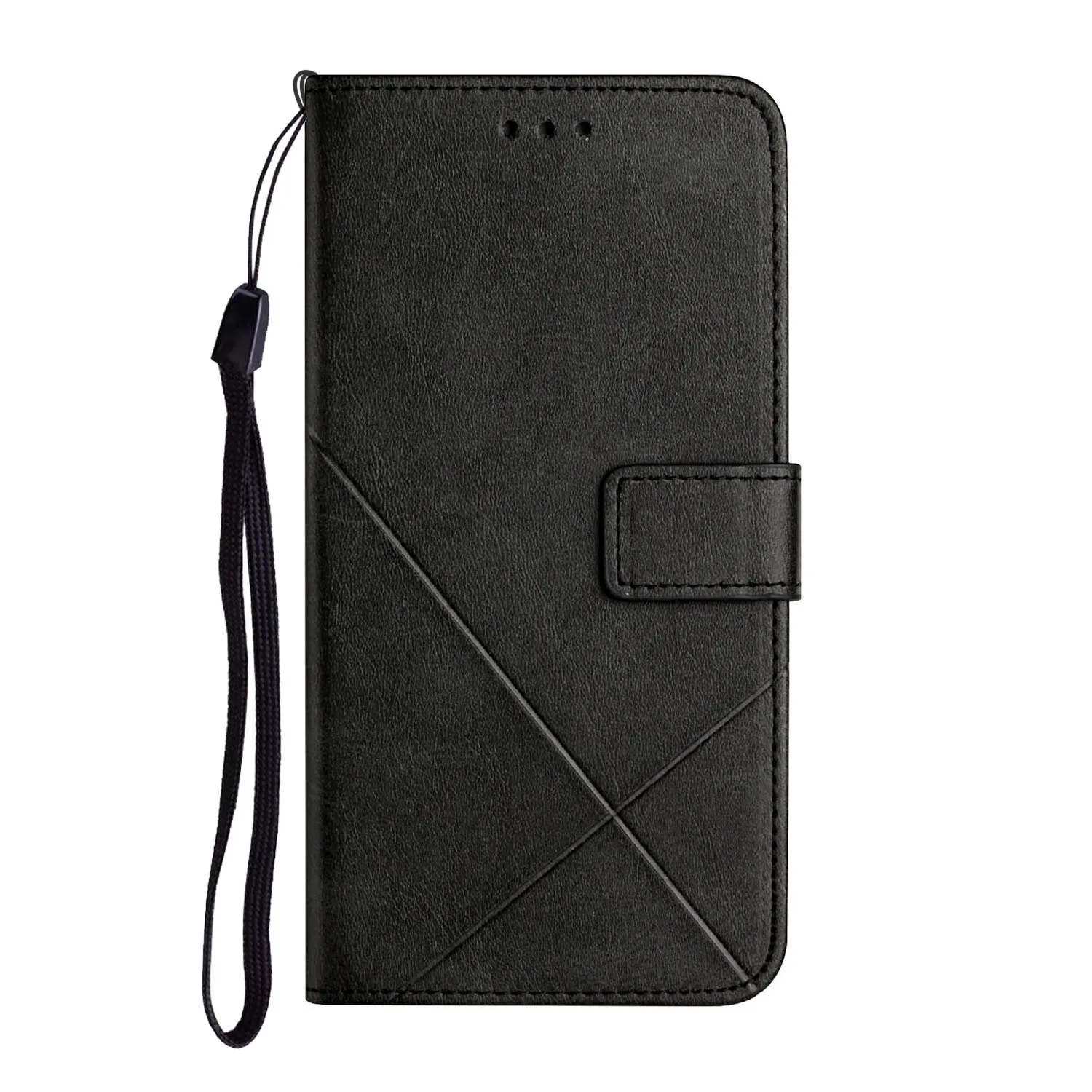 Vintage Magnetic Leather Wallet Phone Case with Flip Stand and Book Cover Design