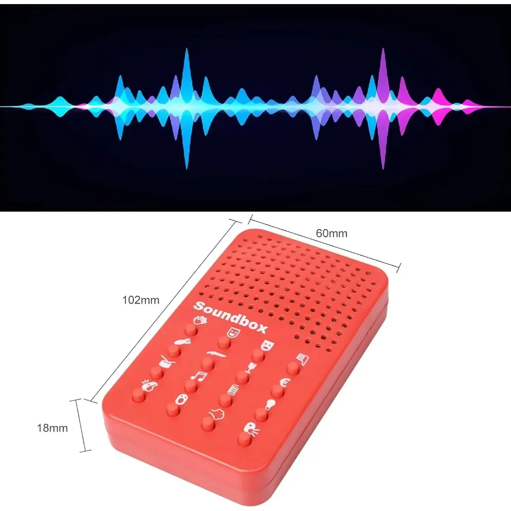 Speaker with 16 Sound Effects, Electronic Speaker, Prank Gifts for Kids and Adults, Prank Fart Noise Fun Red Game Machine 2