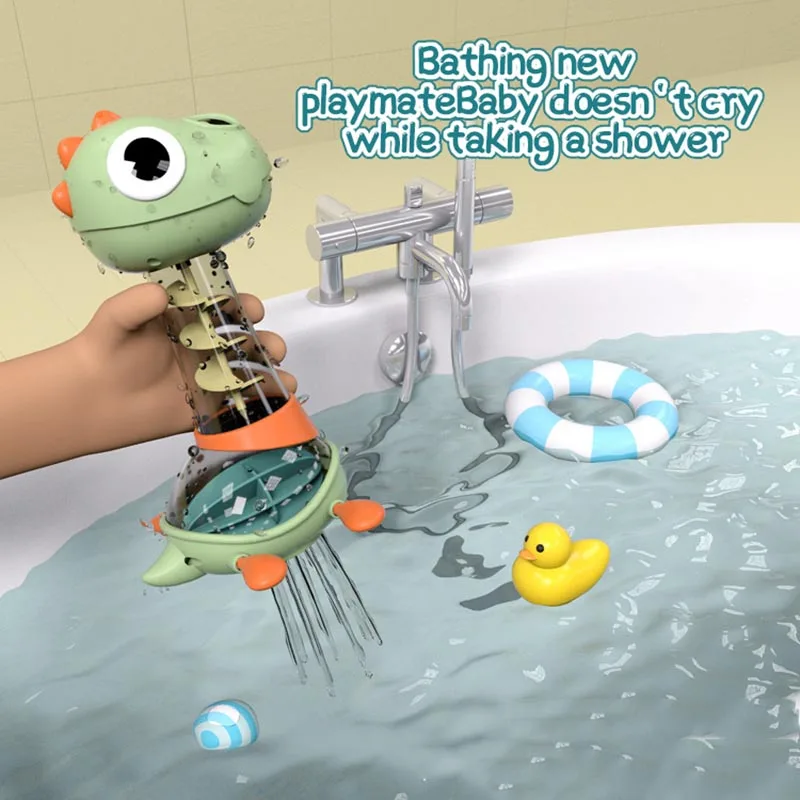 Bath Bathtub Toys for Baby Rotatable Waterwheel Children Bathroom Water Play Games Fun Bath Toys for Kids Toddlers 1 2 3 4 Years 2