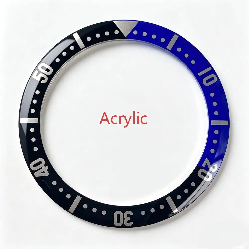Premium Diving Bezel Insert in Ceramic/Aluminum/Acrylic - 36.5mm*29.2mm, 1 Piece