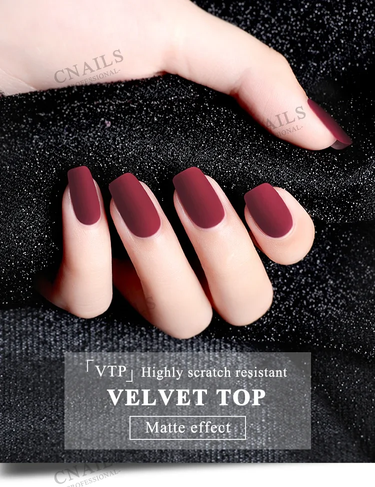 Description Picture 2 of itemDEROI Matte Velvet Top Coat UV Gel Soak Off Varnish Semi-Permanent Nail Polish Gel Polish Base Coat Nail Art Decorations 8ml