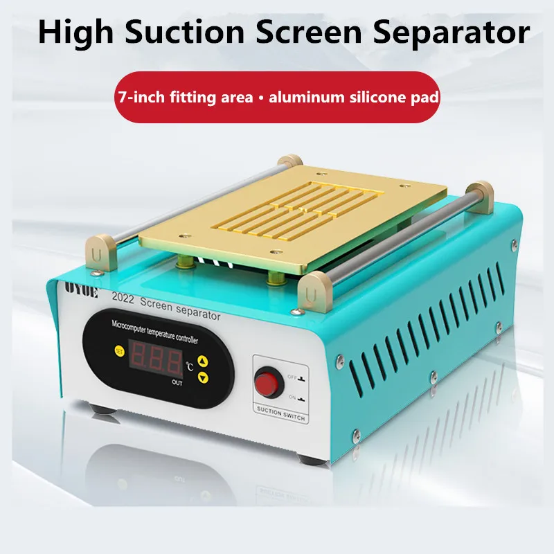 

UYUE 2022 High Suction LCD Screen Separator Machine with Build-in Pump Vacuum for Mobile Phone Screen Repair Heating Table