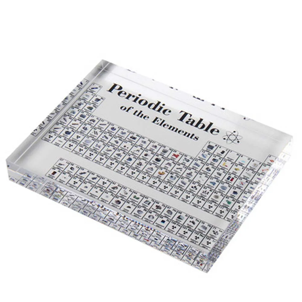 1 Pc/Pack Acrylic Crystal Transparent English-Version Printing-Type Chemical periodic Table Ornaments with Backlight for School