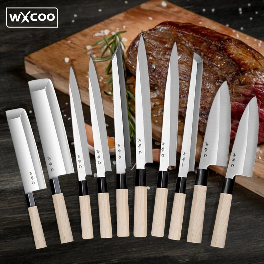 Fish Filleting Knife Sashimi Knife Salmon Slicing Chef Knives Raw Sushi Utility Meat Cleaver Stainless Steel Japanese kitchen knife,meat cleaver