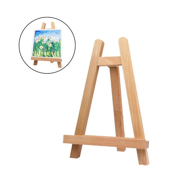 Wooden Photo Frame Display Easel 27 5cm Mini Tripod Stand for Paintings Artwork Sturdy Material Beginner Artists 4