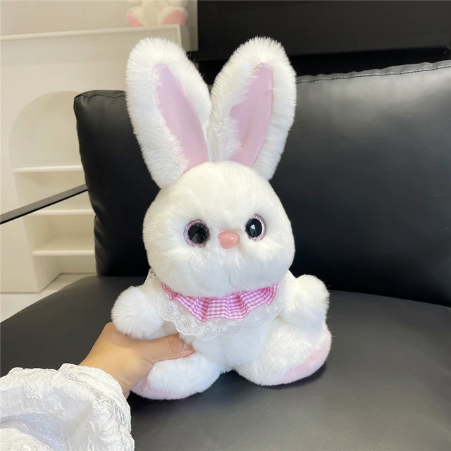 Easter Furry Pink Bunny Keychain Pouch