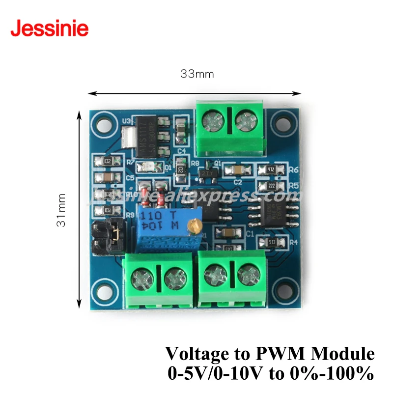 Adjustable PWM to Voltage Converter Module