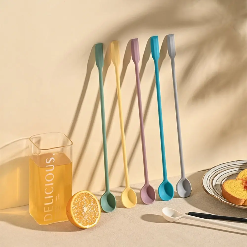 Silicone Spatula Beauty Tools Stirring Spoon Party Supplies Coffee Spoon Kids