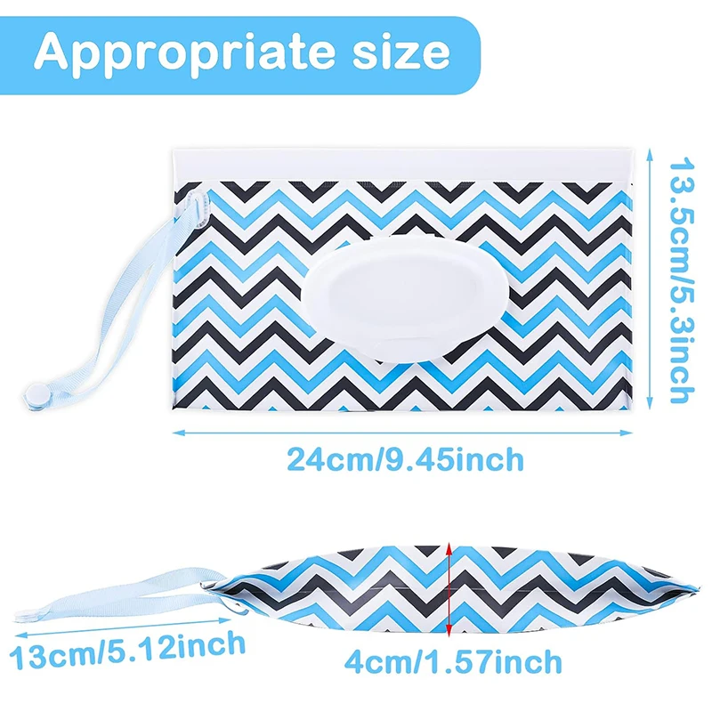 1pc Wet Wipe Bag Eva Refillable Travel Cosmetic Pouch Stroller Accessories Sealed Wet Wipe Waterproof Case Flip Cover Tissue Bag 3