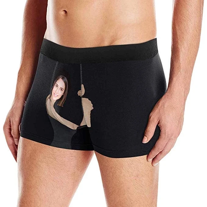 Custom Boxer Briefs With Photos Text, Customized Funny