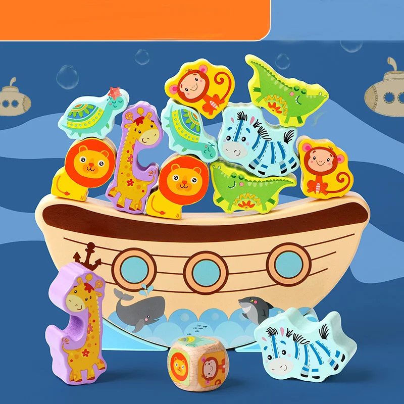 Wooden Animal Stack Balance Game 2