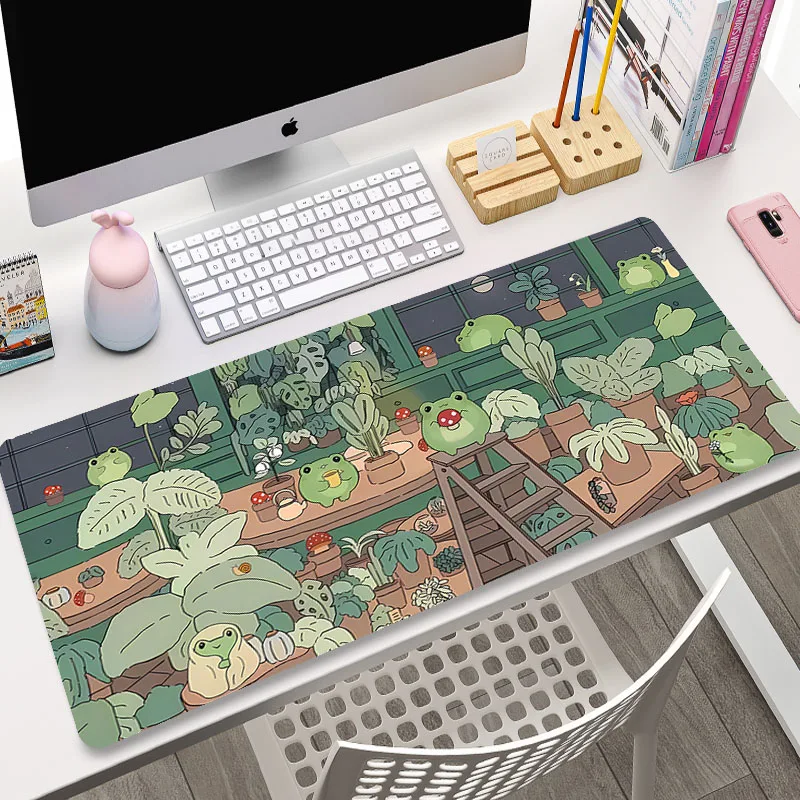 thumbnail image 1 of Alfombrilla grande para ratón y teclado para videojuegos, alfombrilla grande para ratón con diseño de gato bonito XL, planta verde, para ordenador, Gamer, tableta, alfombrilla para ratón larga XXL 900, 1 of 4