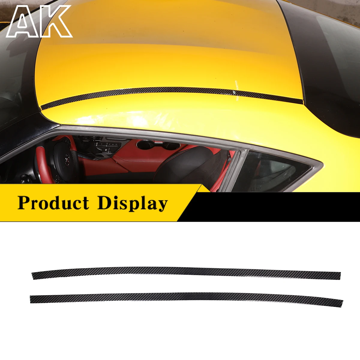 

For Toyota Supra MK5 A90 2019-2022 Soft Carbon Fiber Roof Molding Sealing Strip Roof Sunroof Strip Sticker External Accessories