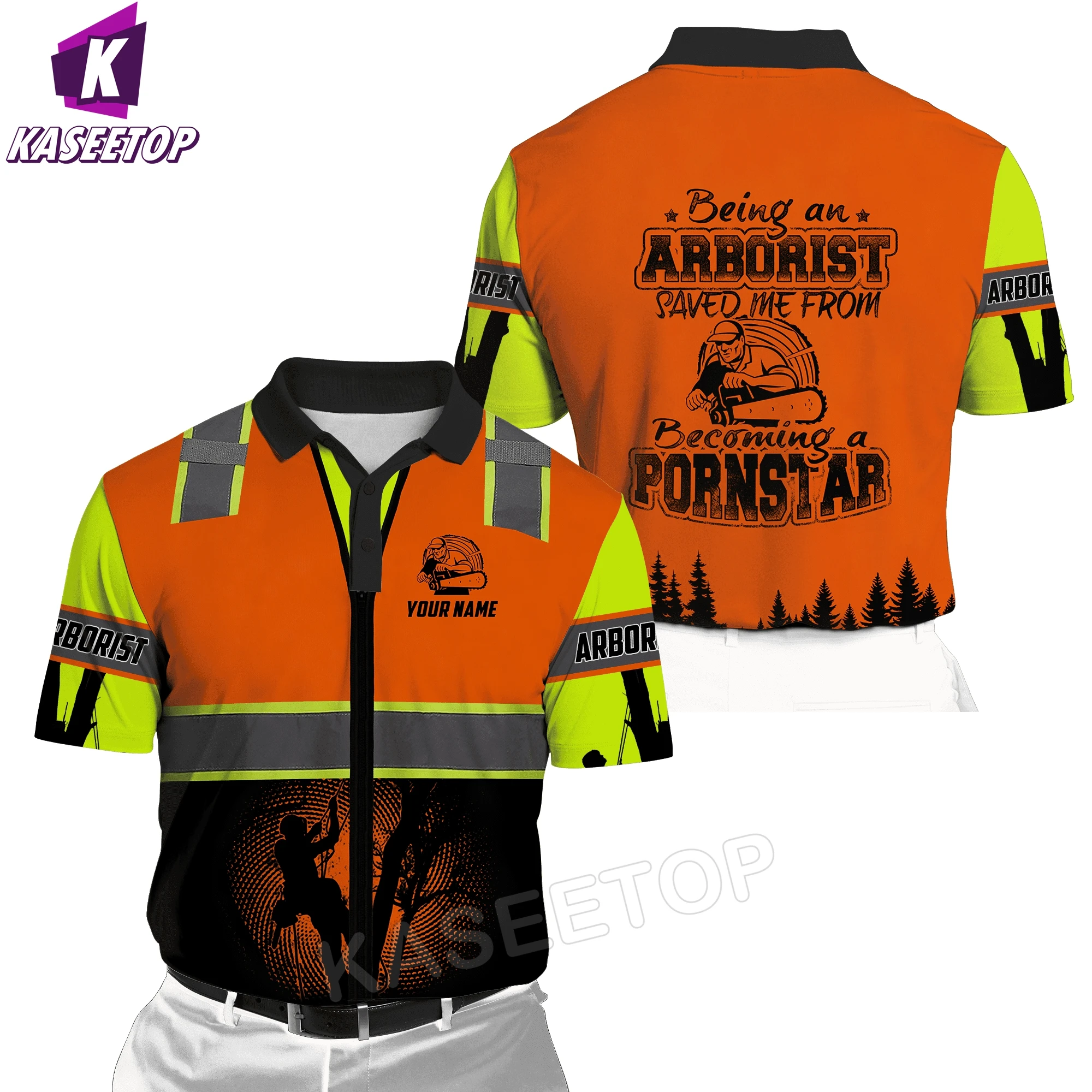 

Мужская рубашка-поло Arborist Polo Excavator, высококачественная повседневная футболка с короткими рукавами в стиле хип-хоп, уличная одежда с 3D принтом, спортивная одежда