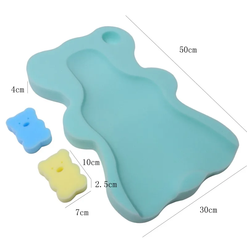 Baby Bath Seat Baby Bath Support Pad Baby Bath Tool Sponge Baby Bath Mat Non-slip Sponge Mat Anti-skid Bathtub Infant Bath Pad Newborn Seat for Baby Care Shower