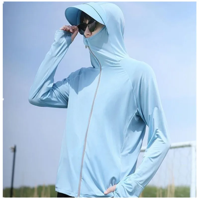 Women Sunscreen Jackets Summer UPF 50+ UV Resistant Skin Coats Men Ultra-Light Sportswear Hooded Windbreaker Casual Jackets