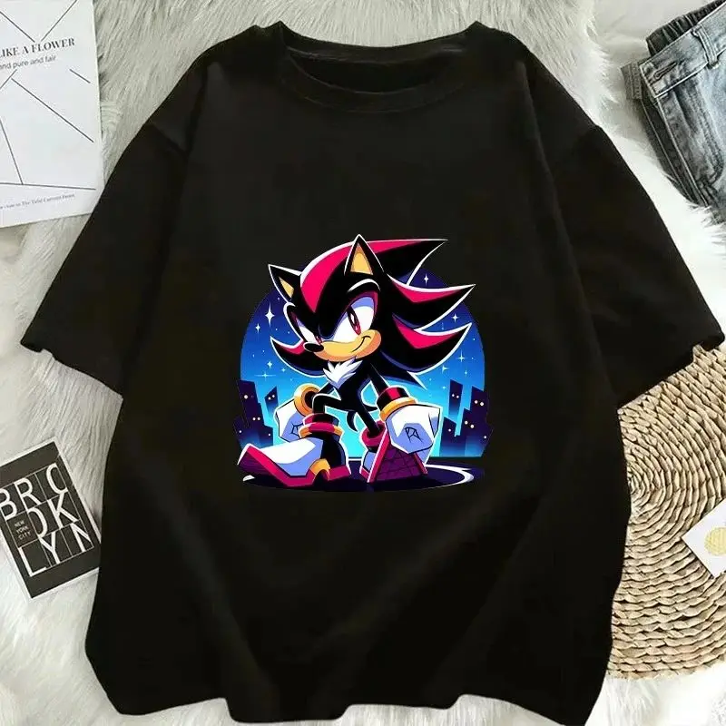 thumbnail image 1 of Camiseta Sonics para hombre, camiseta de manga corta para adulto, Top moderno y cómodo, camiseta con estampado gráfico de película de Anime, Top de moda Y2K para regalo de fiesta, 1 of 4
