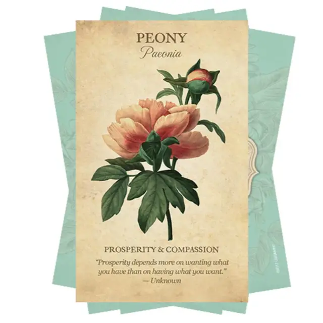 Botanical Inspiration Oracle cards A 45 Deck Tarot English version Board game PDF Guidebook for personal use 5