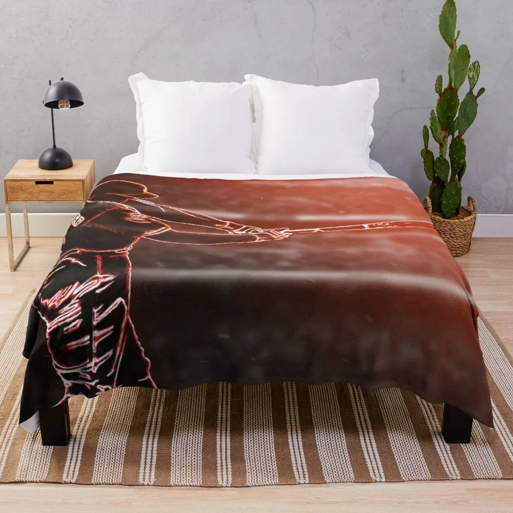 

George Springer Glow Artwork Throw Blanket Fluffy Soft Blankets