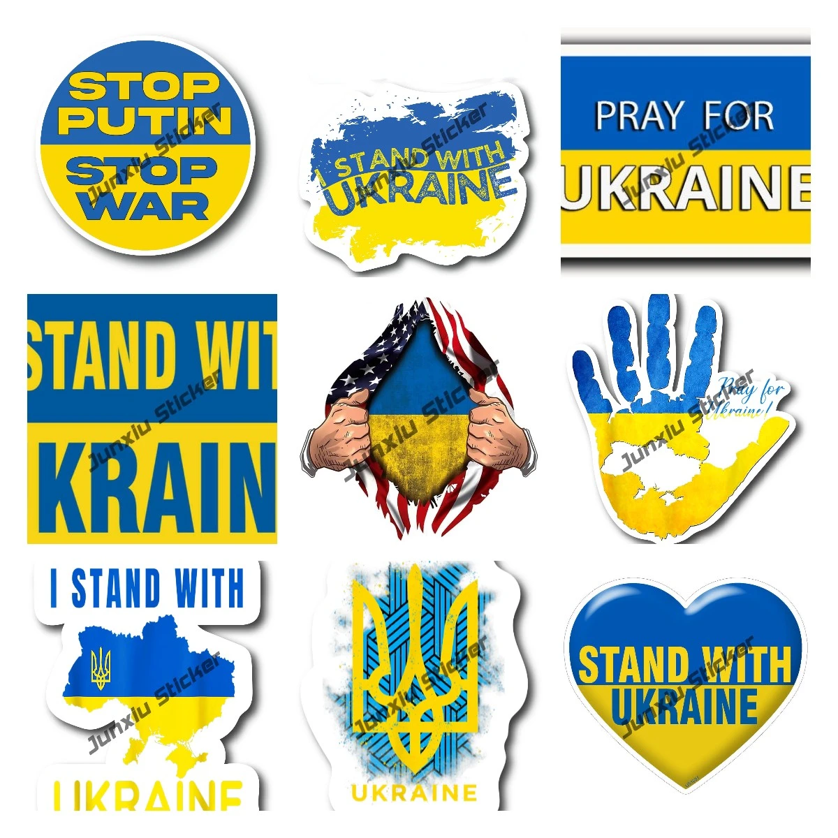 funny truck stickers Creative Stickers Ukraine Flag Decal  Sticker for car Ukrainian Flag UR Removable Decal Ukraine Flag Trident Map Car Assessoires custom car stickers