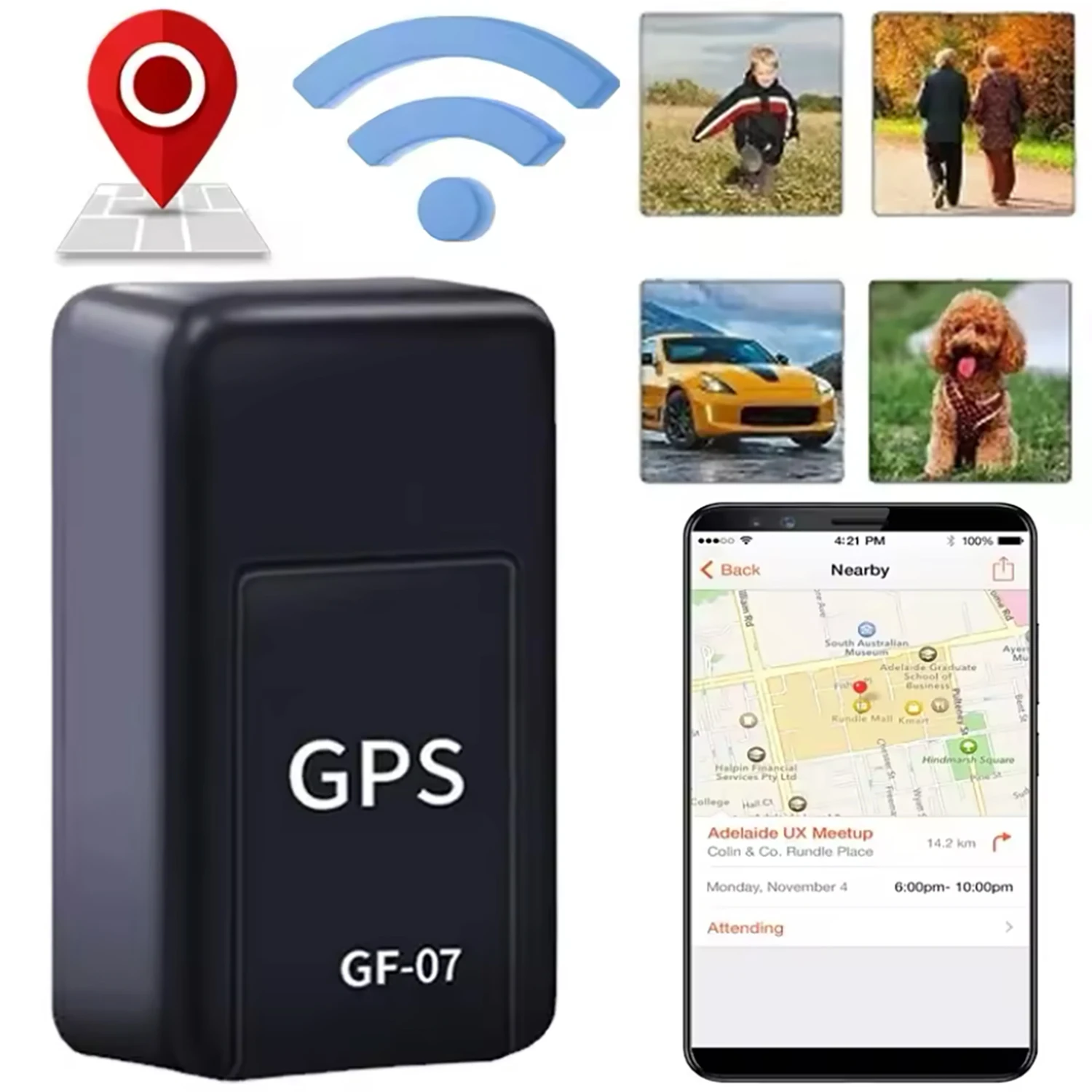 GPS Tracker GF07 Magnetic Mini Car Tracker GPS Real Time Tracking Locator Device Magnetic Real-time Vehicle Locator Pet gps tracker gps locator gps car tracker