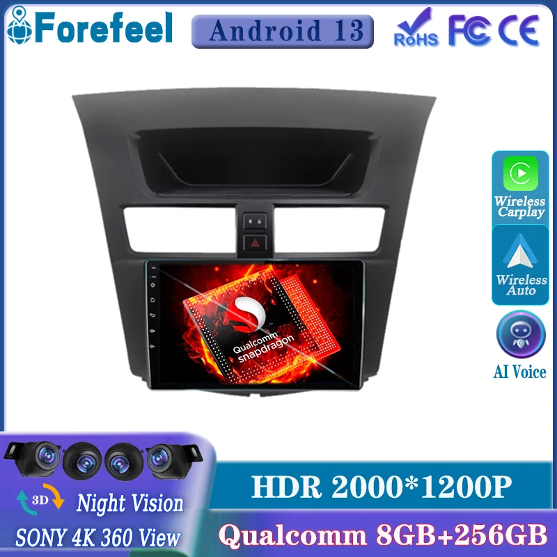 

Android13 Carplay For Mazda BT50 2012-2018 Car QLED Auto Radio Stereo Head Unit Multimedia Player GPS Navigation No 2din DVD 5G
